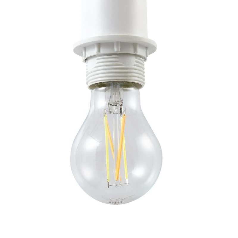 B-Ware Lindby Hängeleuchte Helin weiß Ø 30 cm dimmbar E27 Stoff 150 cm Abhängung
