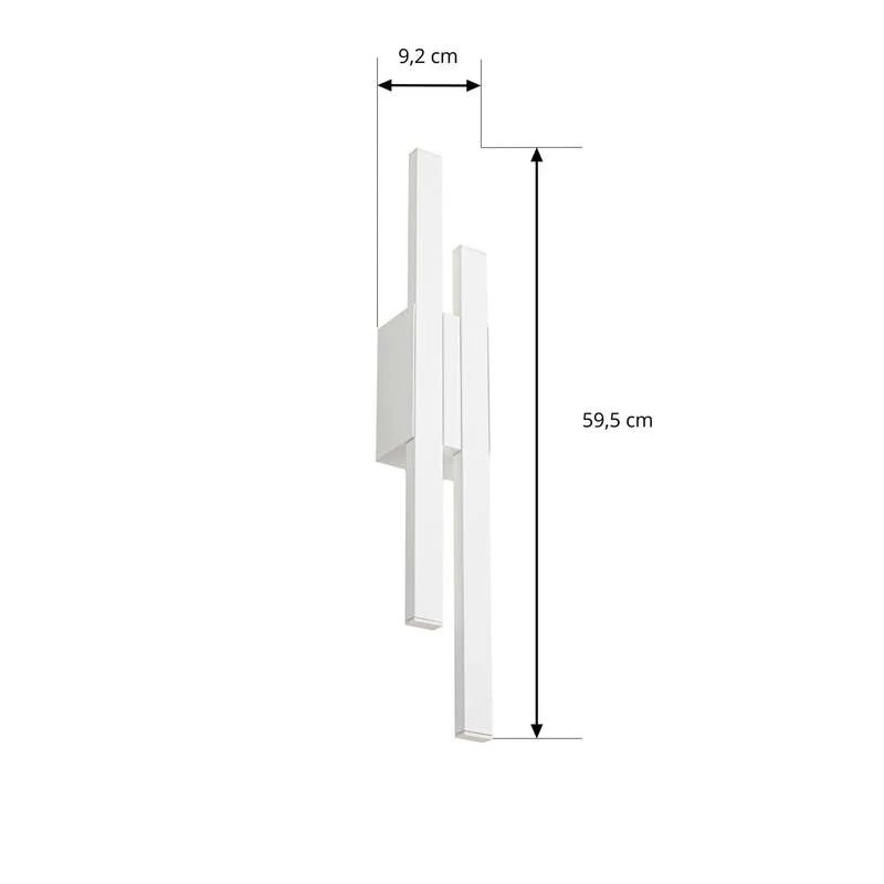 B-Ware Lindby Außenwandleuchte Sakari LED Gartenlampe Wandleuchte weiß Aluminium 59cm