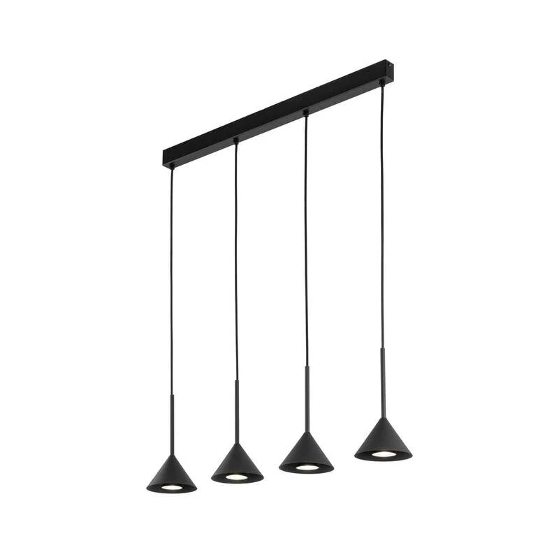 B-Ware TK-Lighting Hängeleuchte Cono Mini 4-flammig LED Pendelleuchte dimmbar schwarz