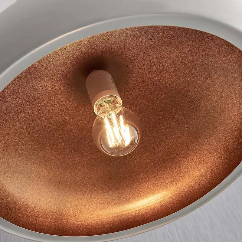 B-Ware Lindby Pendelleuchte Hängeleuchte Gerwina LED Lampe dimmbar weiß gold Ø40cm