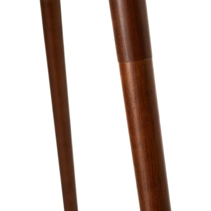 B-Ware Lindby Stehleuchte Charlia 150 cm weiß Walnussholz E27 15 W mit Schalter