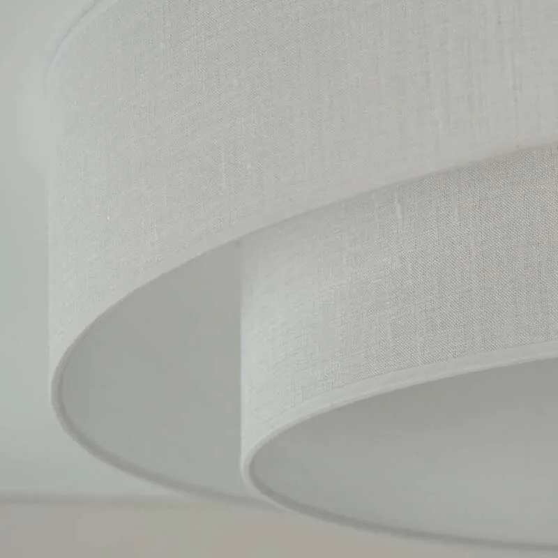 B-Ware DUOLLA Deckenleuchte Deckenlampe LED Luneta weiß Fernbedienung dimmbar Textil 60