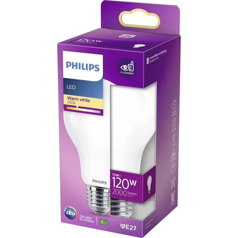 B-Ware Philips LED Lampe E27 13W warmweiß Hängelampe Leuchte 2000lm Ø7cm x 12,1cm