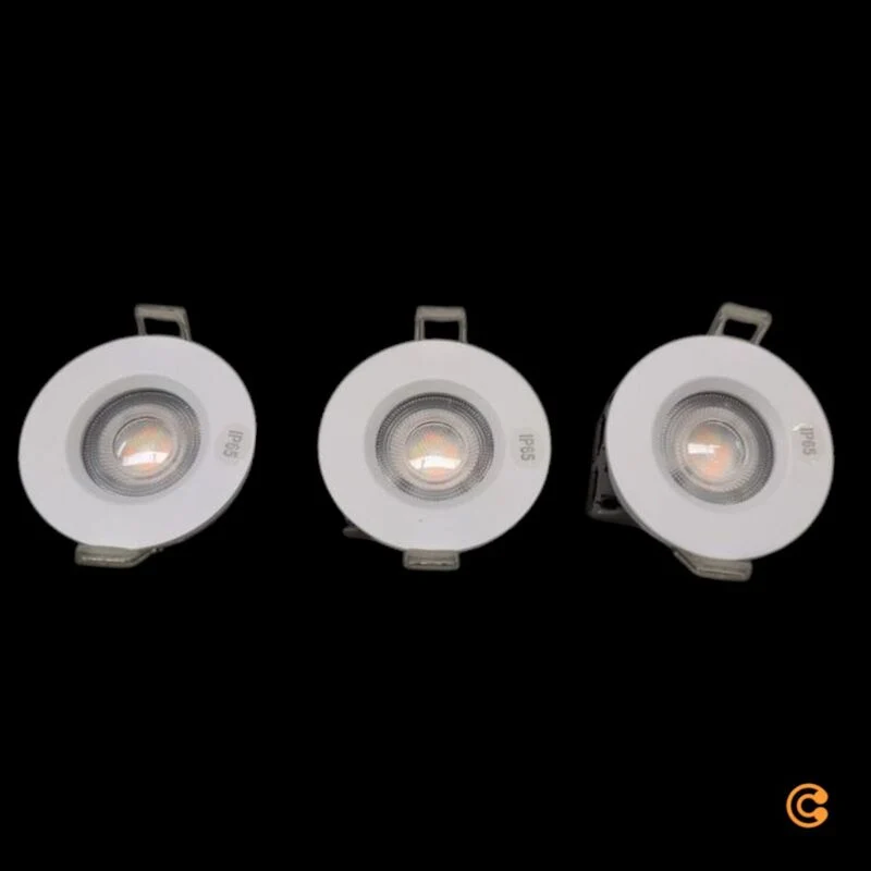 B-Ware Nordlux LED Einbauleuchte Don Smart 3er Set Downlight dimmbar IP65 weiß 8,5cm