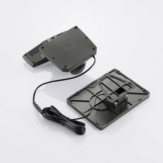 B-Ware Solarleuchte Wandleuchte Solarstrahler LED Solarlampe Gartenleuchte grau Lindby