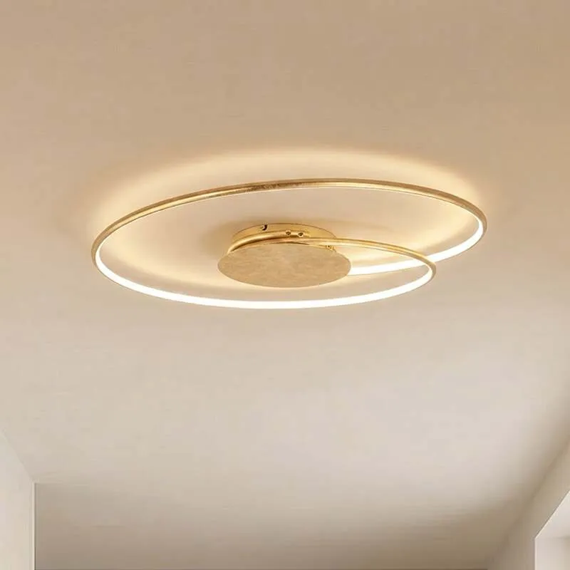 B-Ware Lindby Deckenleuchte Deckenlampe LED Joline gold Metall Kunststoff Wohnraum Bele