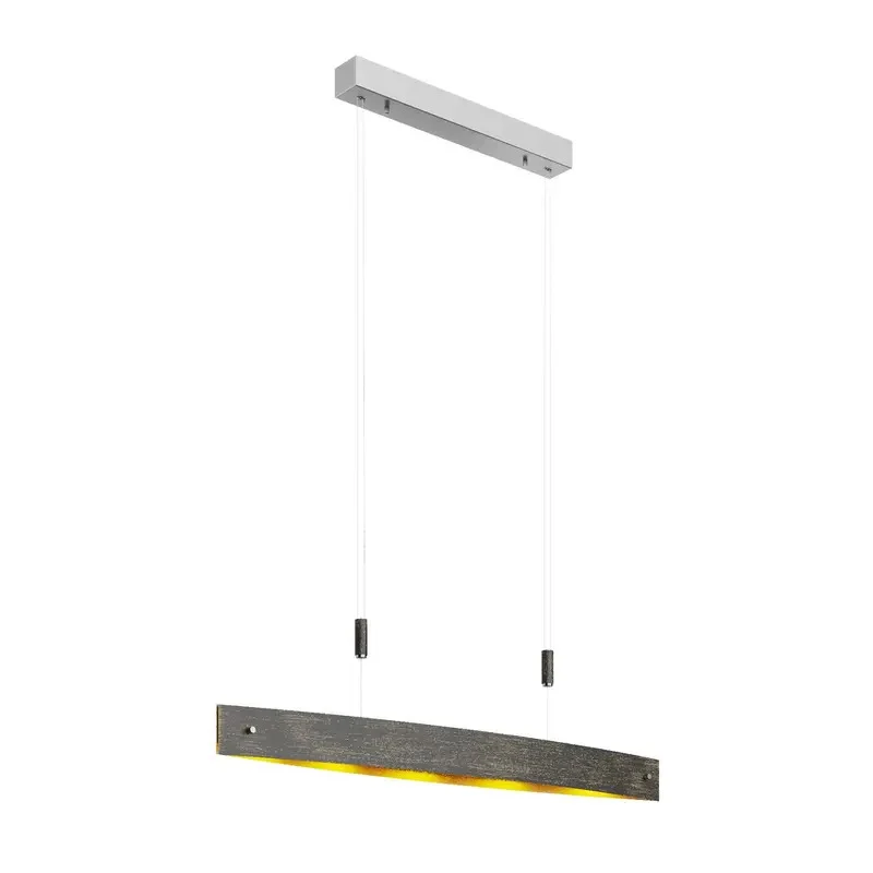 C-Ware Lucande Pendelleuchte Hängeleuchte LED Lampe schwarz gold Metall Touchdimmer