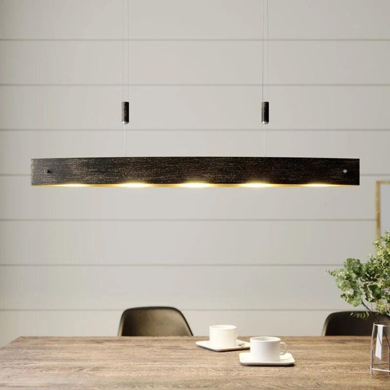 C-Ware Lucande Pendelleuchte Hängeleuchte LED Lampe schwarz gold Metall Touchdimmer