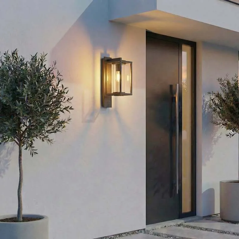 B-Ware Lucande Außenwandleuchte Ferda LED Gartenleuchte Wandleuchte anthrazit IP44 78cm
