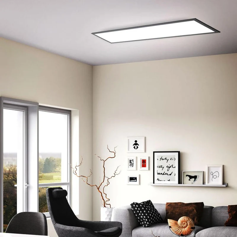 B-Ware LED Deckenpanel in Schwarz 24W 2200lm