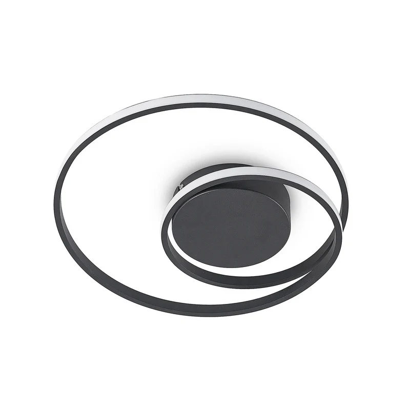B-Ware Lindby LED-Deckenleuchte Youna schwarz 39 cm dimmbar Aluminium 22 W 3000 K