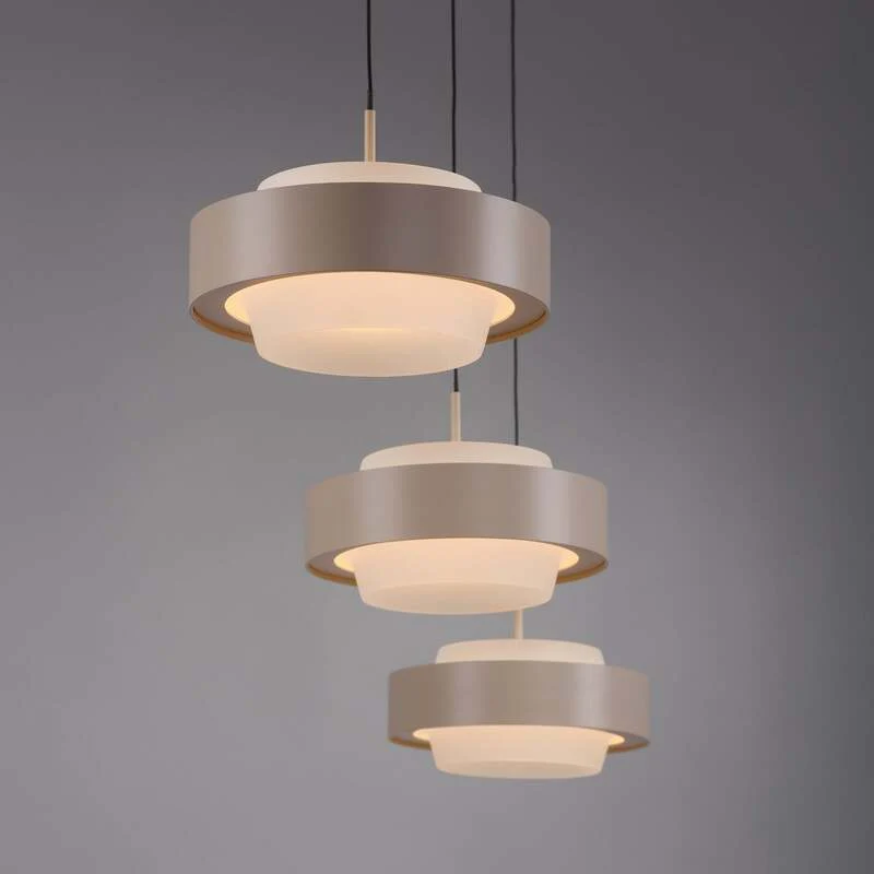 B-Ware SCHÖNER WOHNEN Hängelampe Pendelleuchte LED Lampe Elmo beige Sandbrise Glas