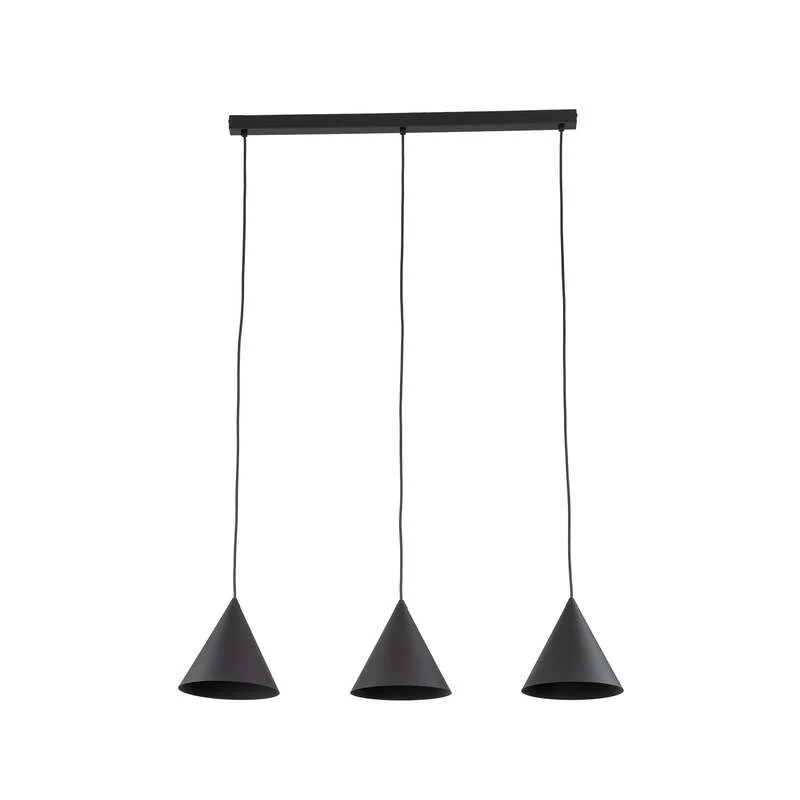 B-Ware TK Lighting Hängeleuchte Cono 3-flammig LED Pendelleuchte dimmbar schwarz 86x19