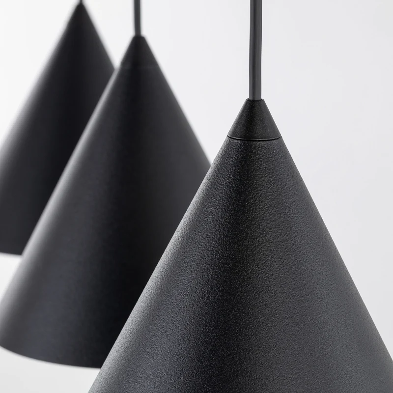 B-Ware TK Lighting Hängeleuchte Cono 3-flammig LED Pendelleuchte dimmbar schwarz 86x19