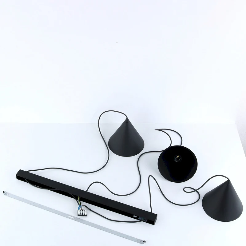 B-Ware TK Lighting Hängeleuchte Cono 3-flammig LED Pendelleuchte dimmbar schwarz 86x19