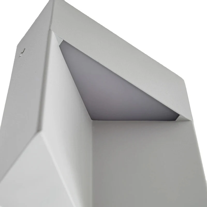 B-Ware Lucande Außenwandleuchte LED Kaholo CCT Aluminium IP44 hellgrau eckig 30cm 15cm