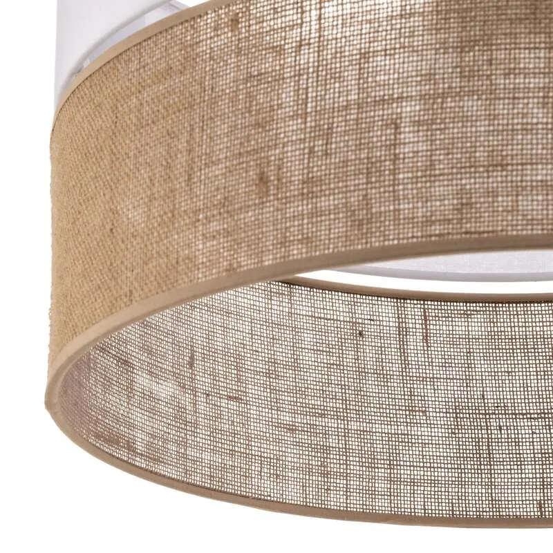 B-Ware Hängeleuchte Linobianco Jute Pendelleuchte dimmbar Leuchte Lampe braun Ø50cm 80W