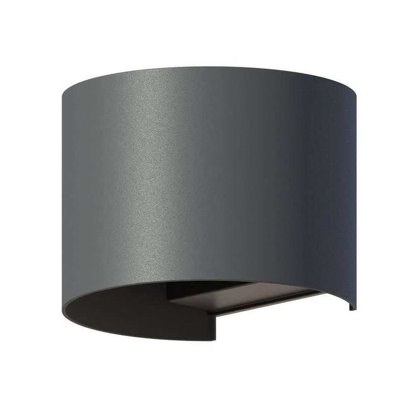 B-Ware Calex Außenwandleuchte Gartenlampe Oval LED Wandleuchte anthrazit 10x11,5cm