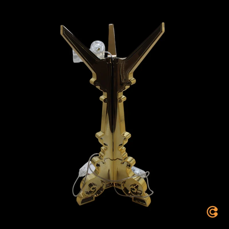 B-Ware Kartell Tischleuchte Lampe Bourgie LED Gold Schalter Dimmer Höhenverstellbar