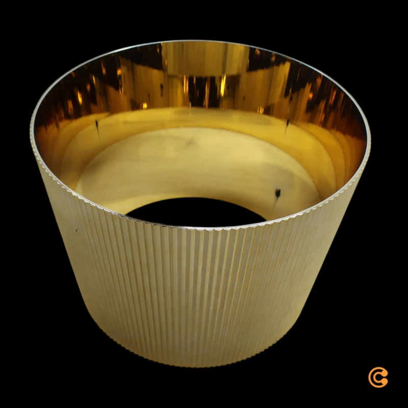 B-Ware Kartell Tischleuchte Lampe Bourgie LED Gold Schalter Dimmer Höhenverstellbar