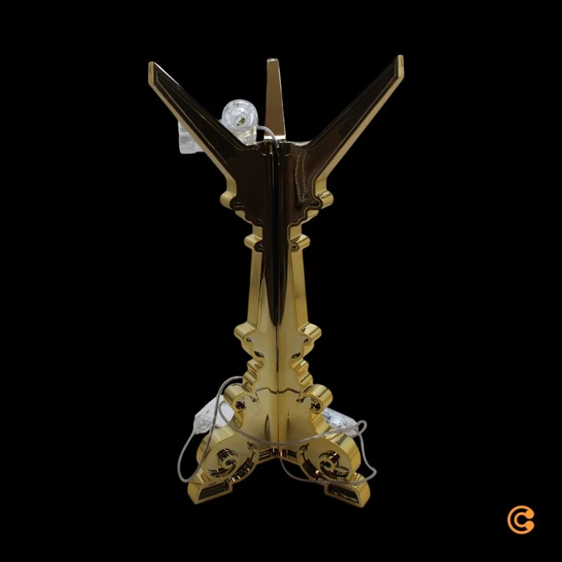 B-Ware Kartell Tischleuchte Lampe Bourgie LED Gold Schalter Dimmer Höhenverstellbar