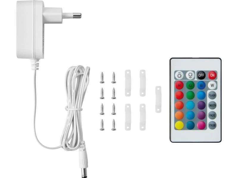 B-Ware LED Flexband RGB 5m mit Fernbedienung selbstklebend zuschneidbar 150 LEDs Lampe