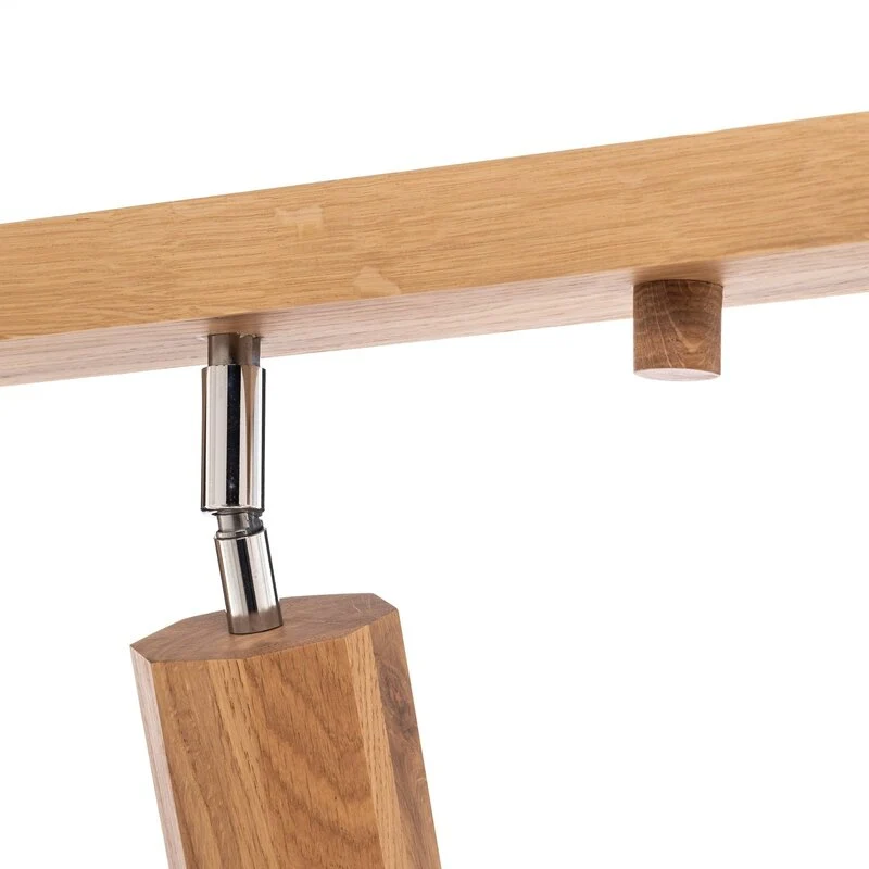 B-Ware Envostar Peach Puff Deckenspot Holz Oktagon 4-flg. handgefertigt 148cm