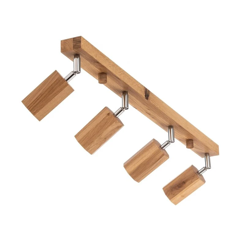 B-Ware Envostar Peach Puff Deckenspot Holz Oktagon 4-flg. handgefertigt 148cm
