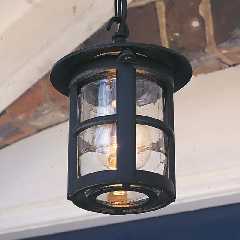 B-Ware Elstead Außen-Hängeleuchte Gartenleuchte Hereford LED Lampe schwarz klar IP43