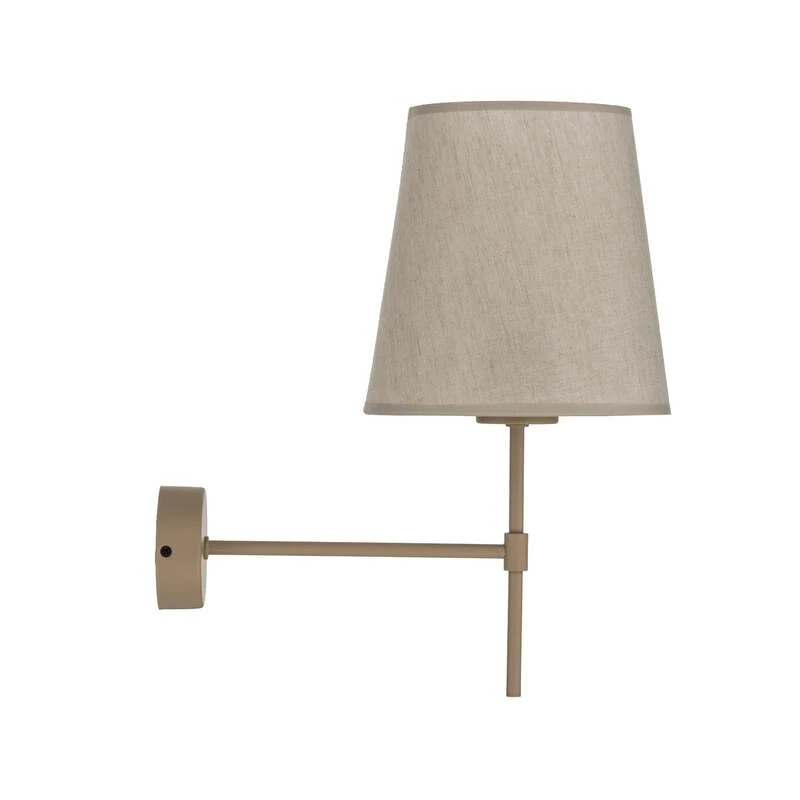 B-Ware TK-Lighting Wandlampe Elizabeth dimmbar E27 beige sand Leinen 39cm 1-flammig