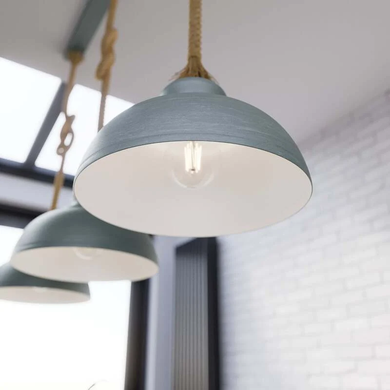 B-Ware Lindby Hängeleuchte Chaby 3-flammig LED Pendelleuchte dimmbar hellgrau 111cm