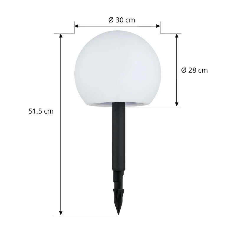 B-Ware Lindby LED Gartenlampe Außenleuchte Lago RGBW 3er Set Kugeln Erdspieß weiß 51cm