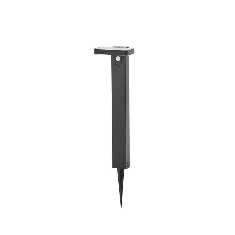 B-Ware Prios Wegeleuchte Gartenlampe LED Solarleuchte Sensor Tarlson schwarz 78,5 cm