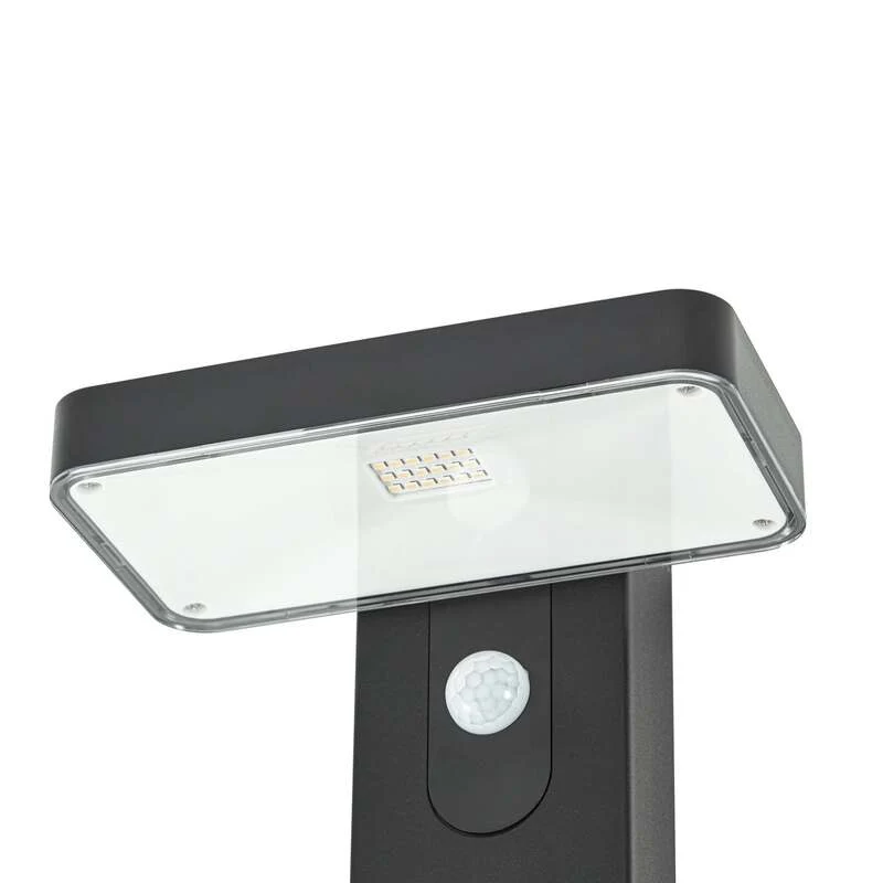 B-Ware Prios Wegeleuchte Gartenlampe LED Solarleuchte Sensor Tarlson schwarz 78,5 cm