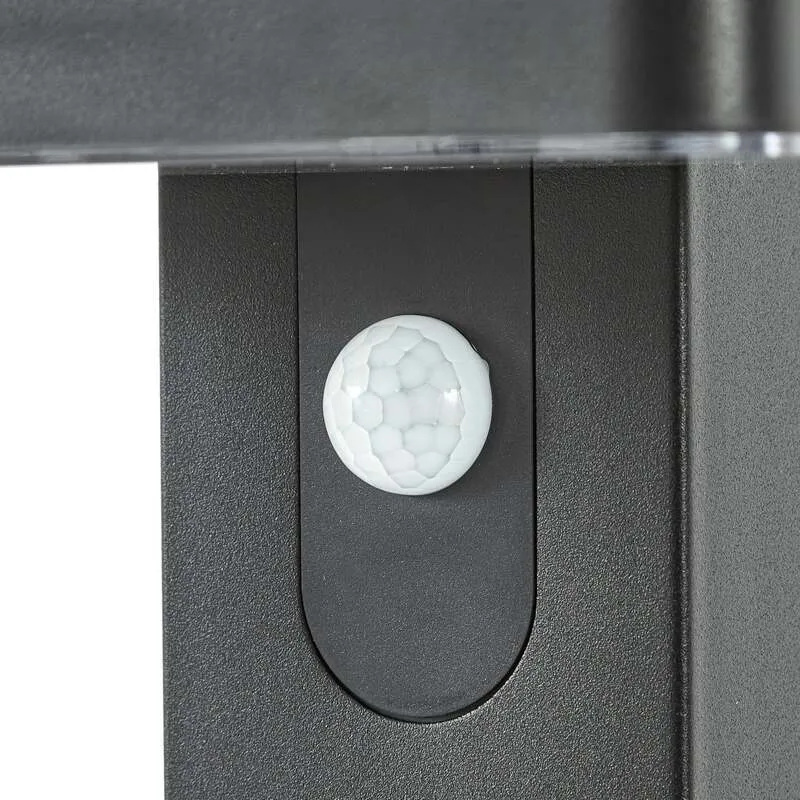 B-Ware Prios Wegeleuchte Gartenlampe LED Solarleuchte Sensor Tarlson schwarz 78,5 cm