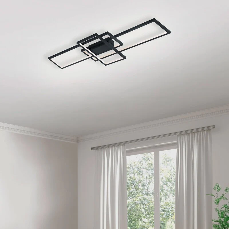 B-Ware Trio Lighting WiZ Thiago LED-Deckenlampe Deckenlampe Lampe LED 104cm anthrazit