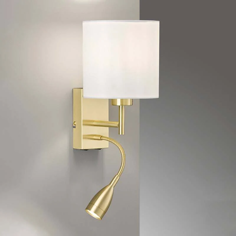B-Ware FISCHER & HONSEL Wandlampe Dreamer LED Wandleuchte Leuchte messing weiß 28cm