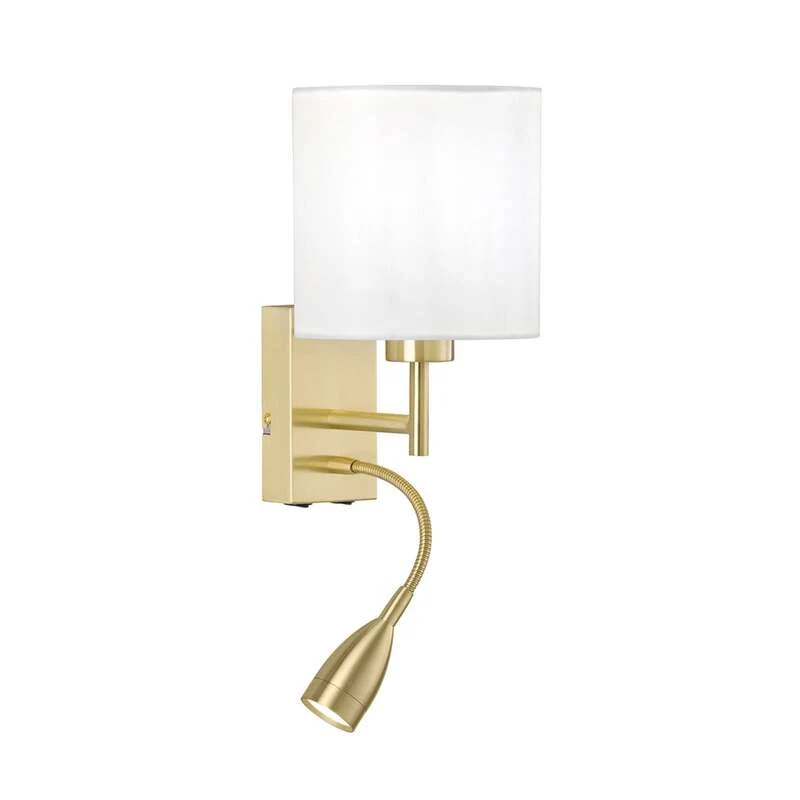 B-Ware FISCHER & HONSEL Wandlampe Dreamer LED Wandleuchte Leuchte messing weiß 28cm