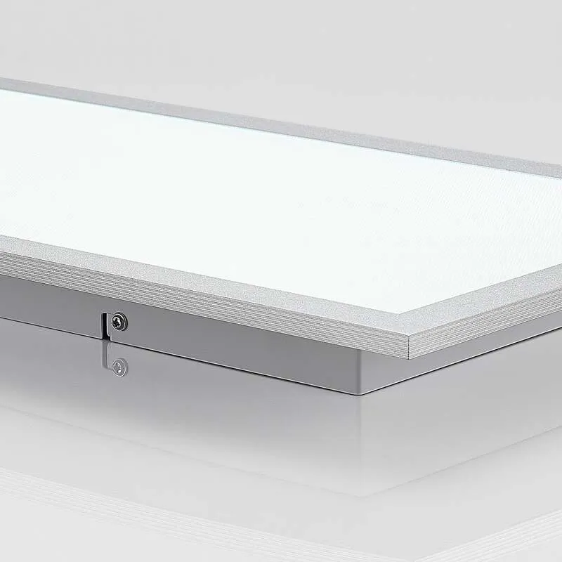 B-Ware Prios LED-Panel Gelora 80cm silberfarben Aluminium 36W 4000K 4400Lumen Leuchte