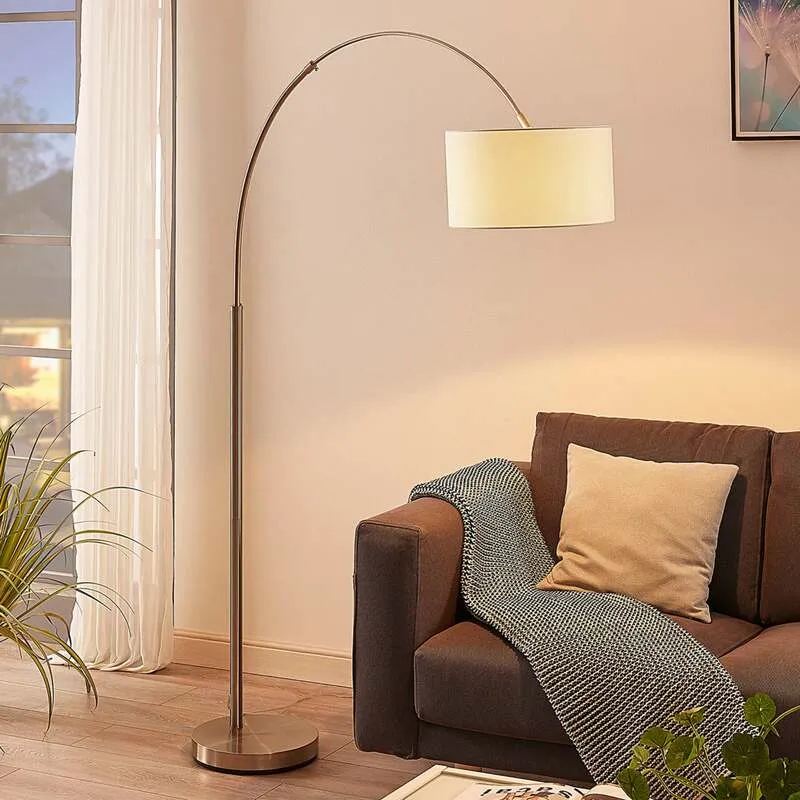 B-Ware Lindby Stehleuchte Bogenleuchte Railyn LED Lampe Leuchte warmweiß 200cm weiß