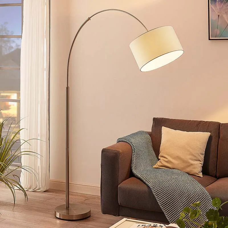 B-Ware Lindby Stehleuchte Bogenleuchte Railyn LED Lampe Leuchte warmweiß 200cm weiß