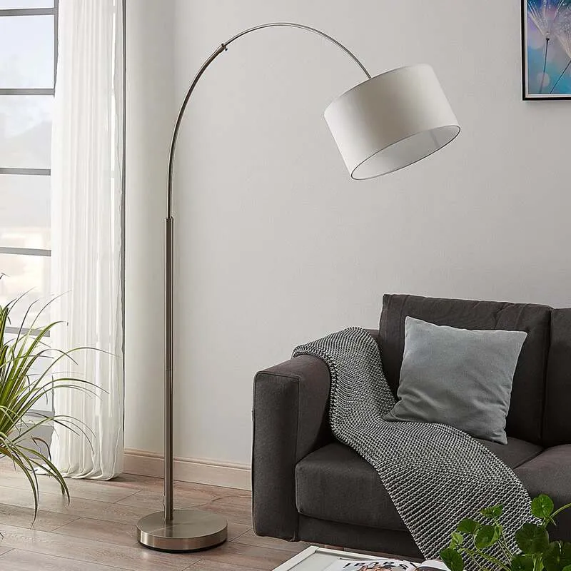 B-Ware Lindby Stehleuchte Bogenleuchte Railyn LED Lampe Leuchte warmweiß 200cm weiß