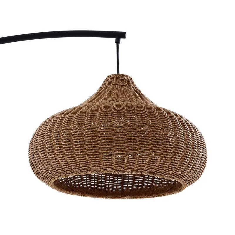 B-Ware Lucande Außenstehleuchte Gartenlampe Taniola Rattanleuchte beige 195cm IP44