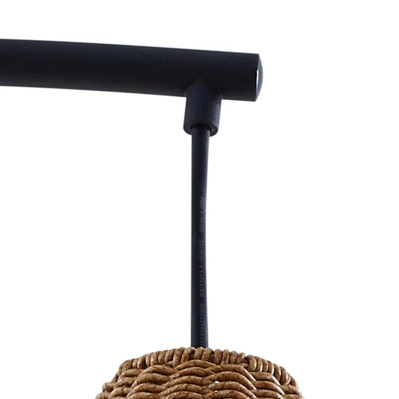 B-Ware Lucande Außenstehleuchte Gartenlampe Taniola Rattanleuchte beige 195cm IP44