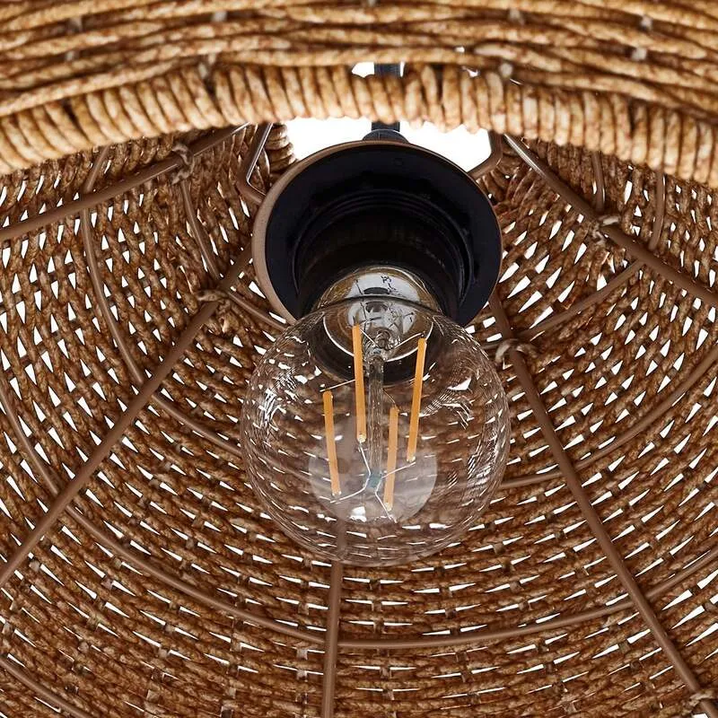 B-Ware Lucande Außenstehleuchte Gartenlampe Taniola Rattanleuchte beige 195cm IP44