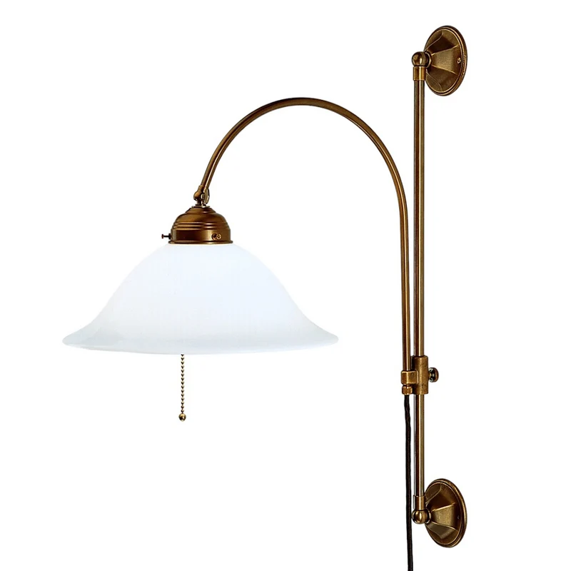 B-Ware Berliner Messinglampen Wandleuchte Rhodos LED Wandlampe Messing weiß dimmbar