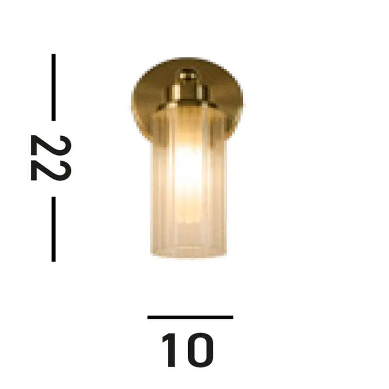 B-Ware Searchlight Wandleuchte Imperial LED Lampe dimmbar messing Stahl Glas IP44