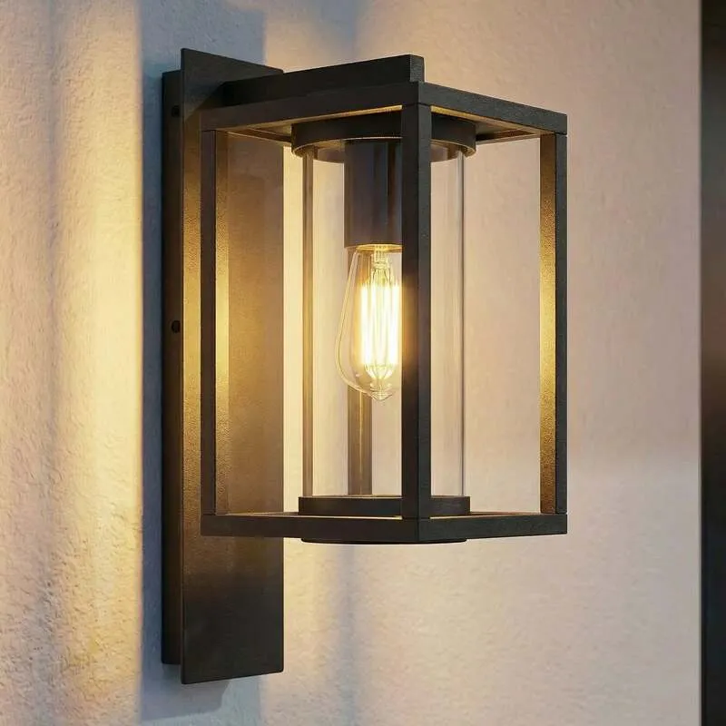 B-Ware Lucande Außenwandleuchte Ferda LED Gartenleuchte Wandleuchte anthrazit IP44 78cm