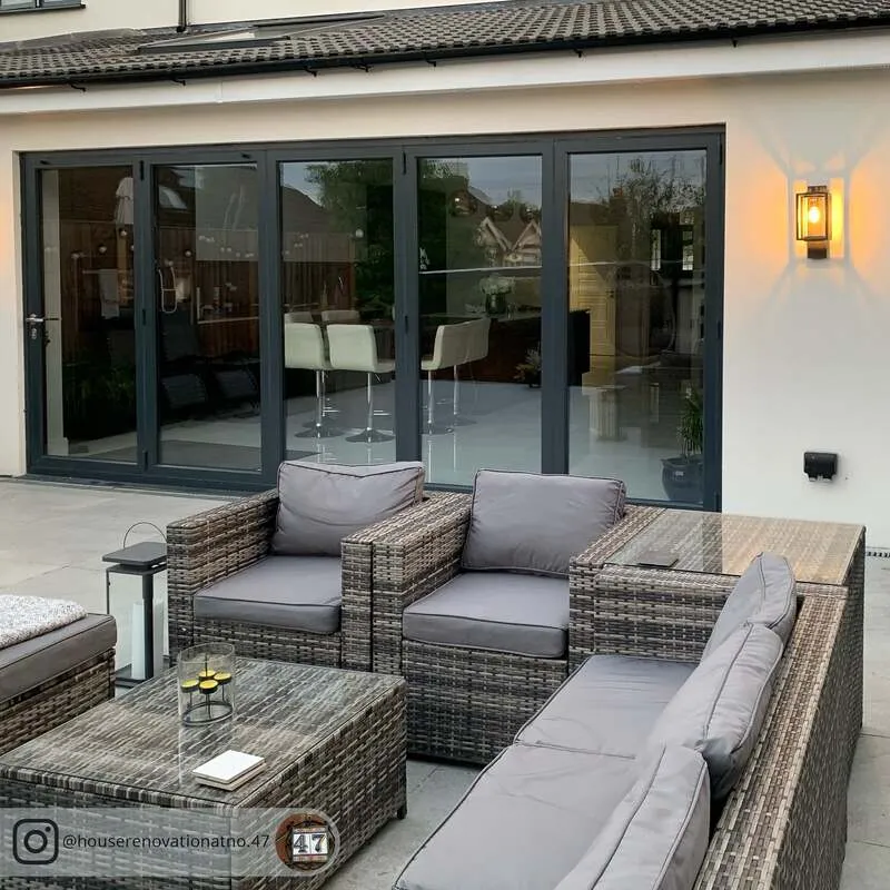B-Ware Lucande Außenwandleuchte Ferda LED Gartenleuchte Wandleuchte anthrazit IP44 78cm