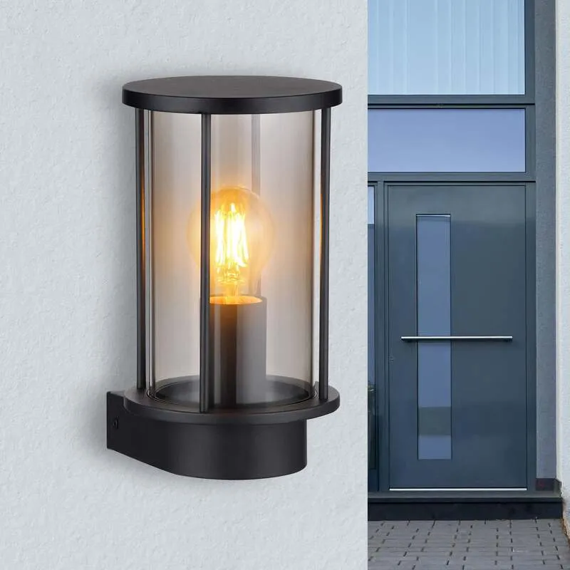 B-Ware Außenwandleuchte Gracey schwarz 25,2 cm Edelstahl Globo moderne Beleuchtung